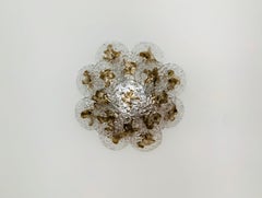 Wand- oder Deckenleuchte aus Muranoglas von Carlo Nason für Mazzega