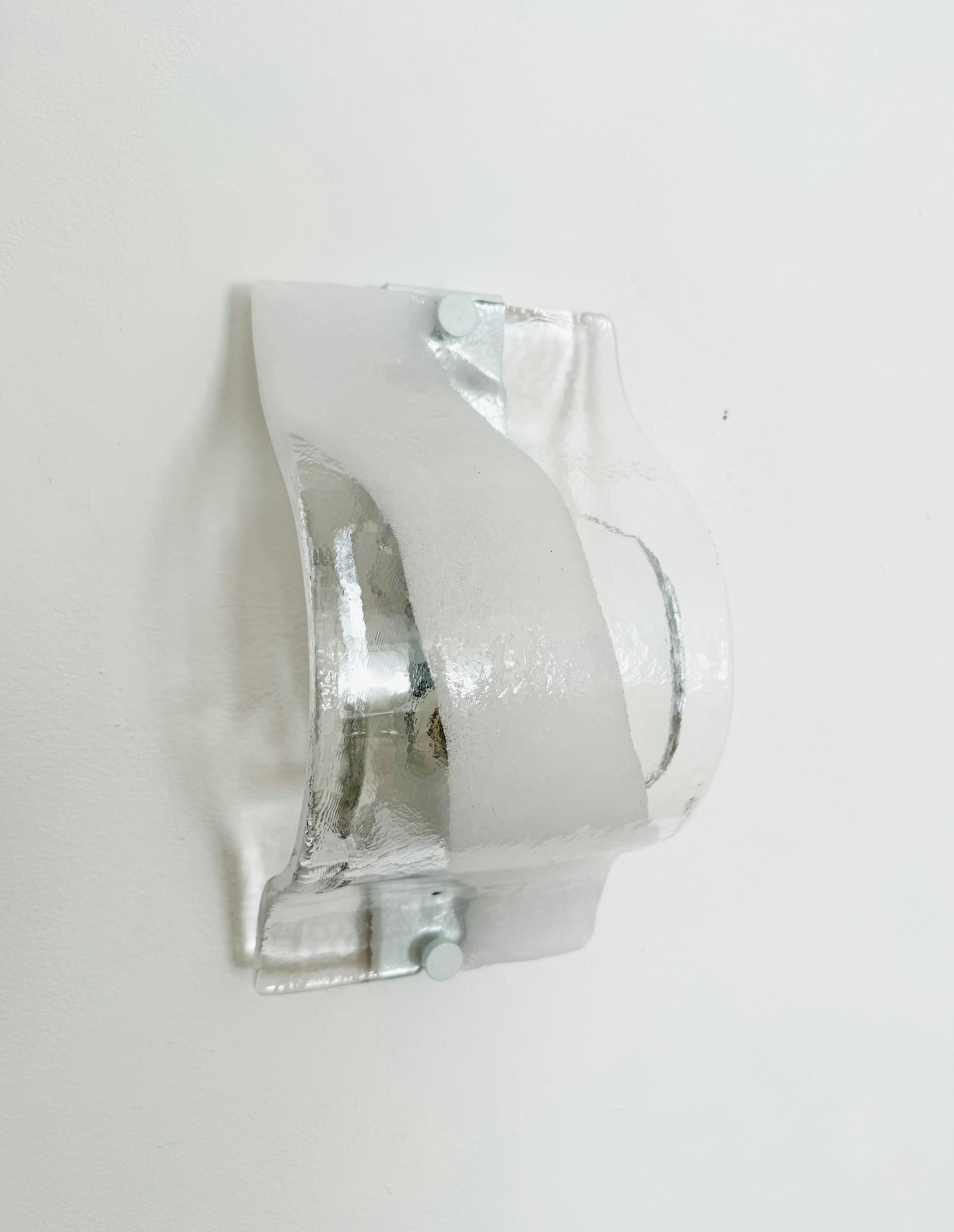 Lámpara de pared o techo de cristal de Murano de Carlo Nason para Mazzega Italiano en venta