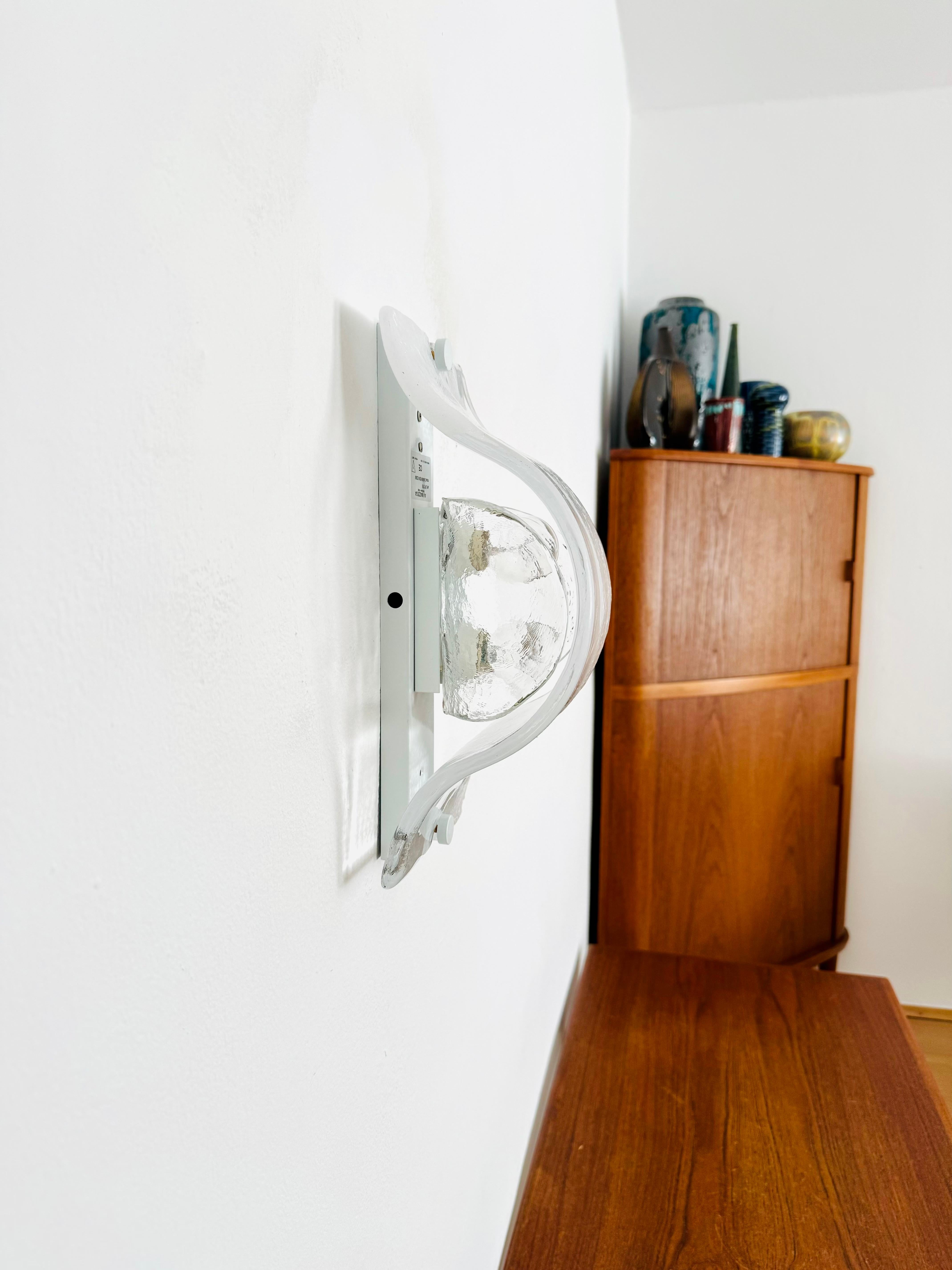 Lámpara de pared o techo de cristal de Murano de Carlo Nason para Mazzega Metal en venta