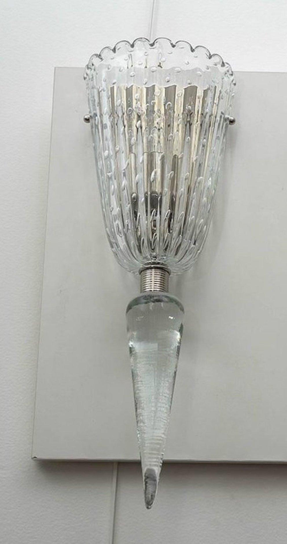 Murano Glass Wall Sconce In Excellent Condition In Saint-Ouen, FR
