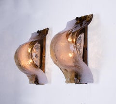 Wand- und Deckenleuchten aus Muranoglas von Carlo Nason für Mazzega Italien 1960