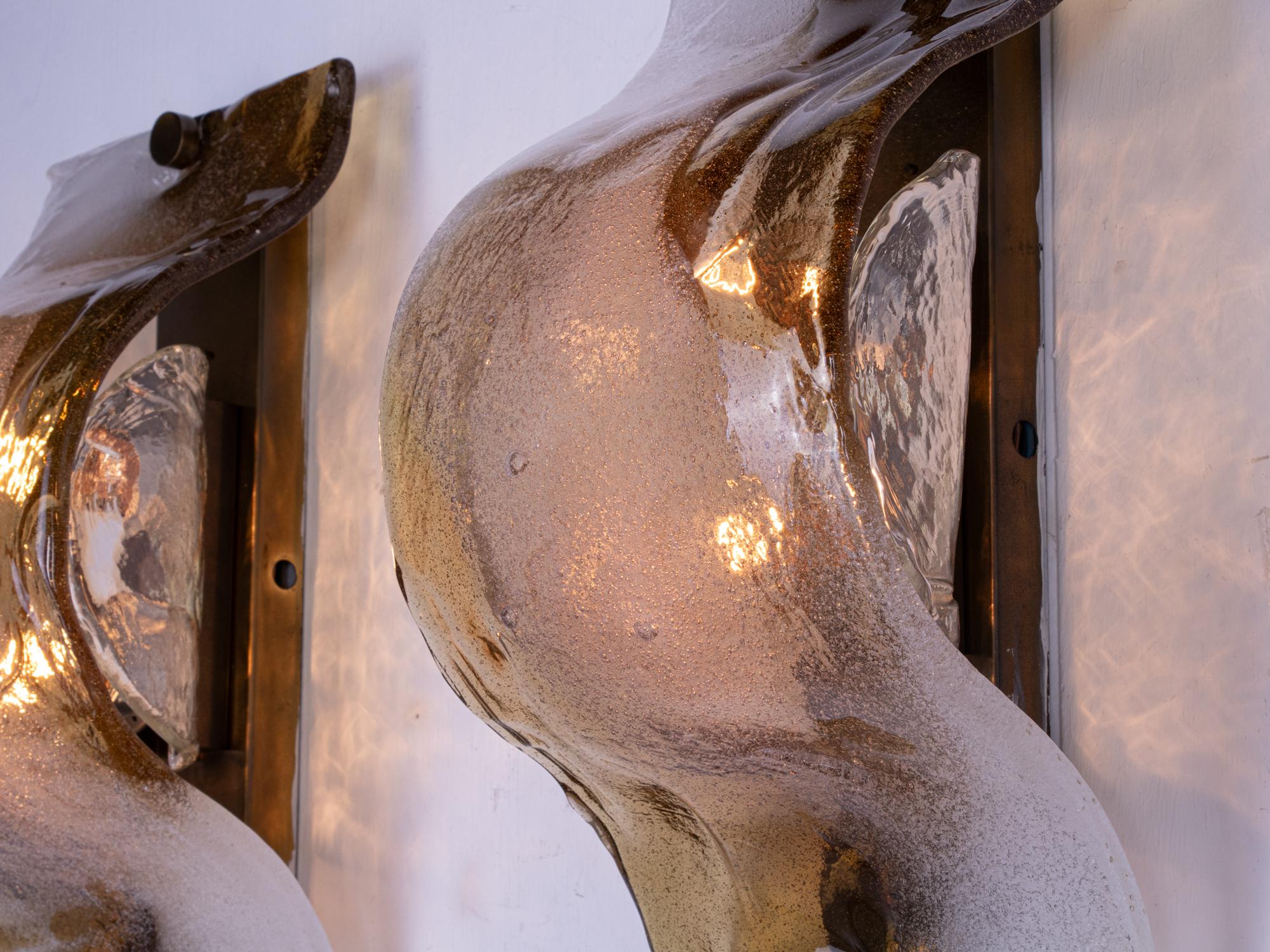 Apliques y plafones de cristal de Murano de Carlo Nason para Mazzega Italia 1960 Moderno de mediados de siglo en venta