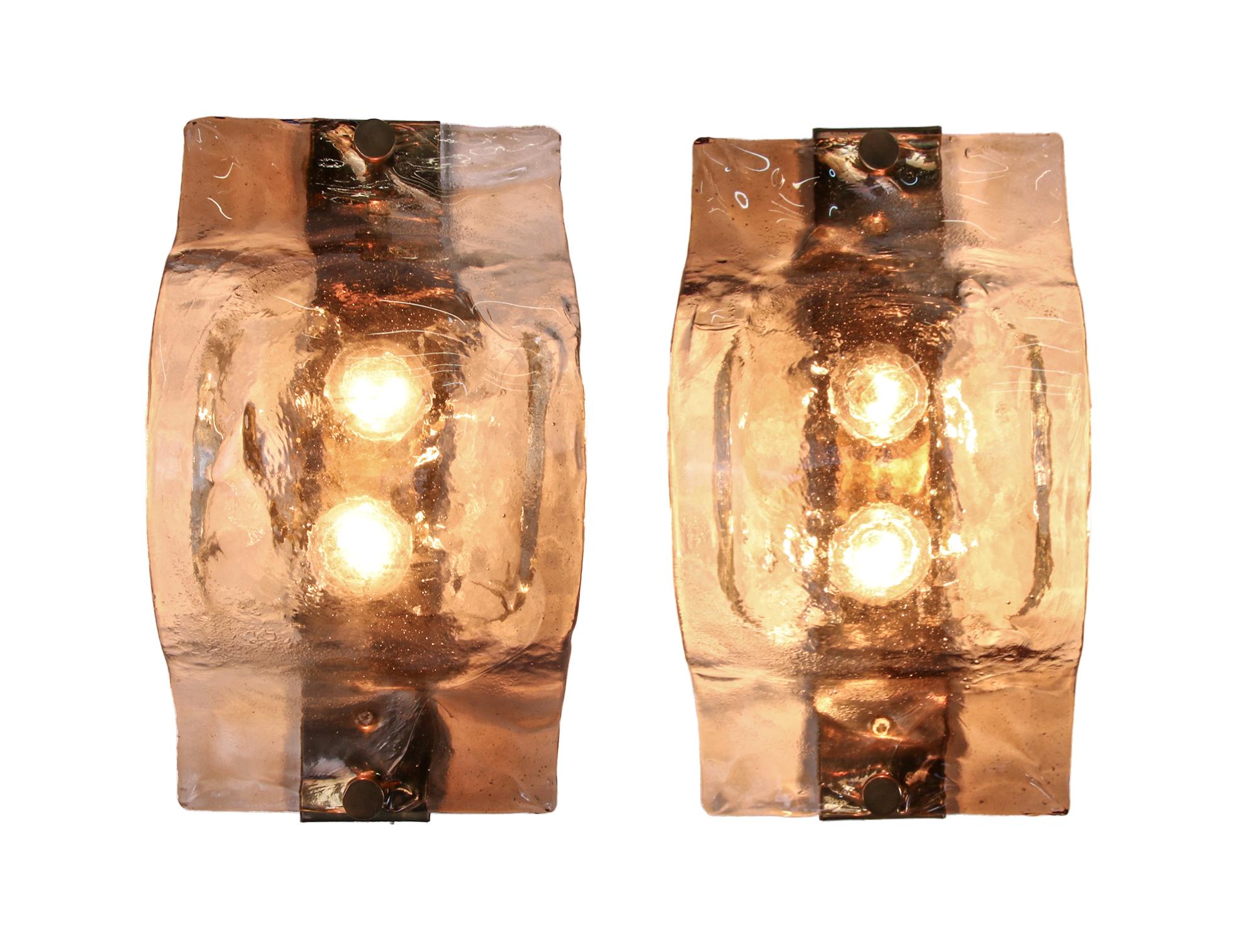 Apliques y plafones de cristal de Murano de Carlo Nason para Mazzega Italia 1960 Moderno de mediados de siglo en venta