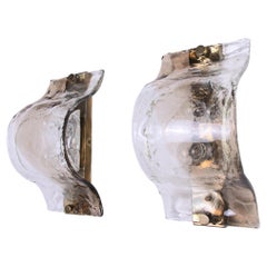 Apliques y plafones de cristal de Murano de Carlo Nason para Mazzega Italia 1960