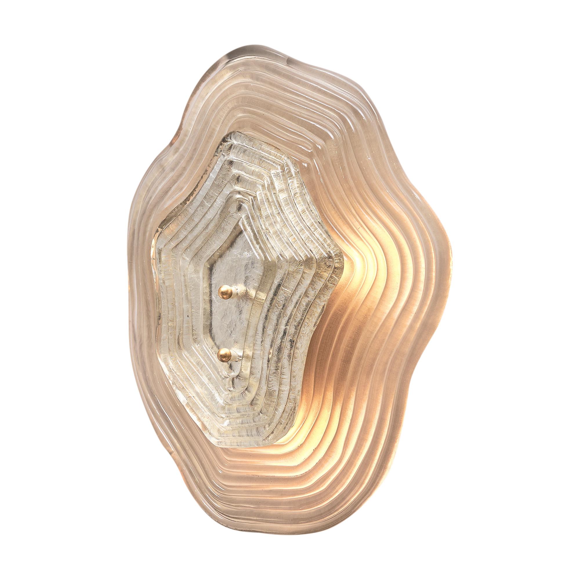 Murano Glas Wandleuchter Macchie im Angebot 1