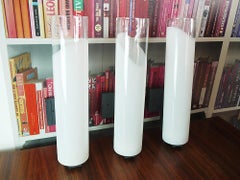 Applique in vetro di Murano bianche e trasparenti Carlo Nason Mazzega Murano Italia 1970, set di 3