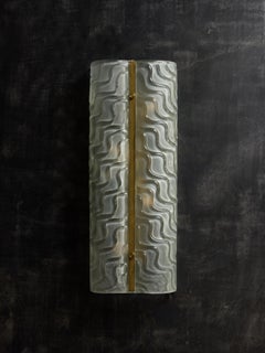 Murano Glass Wall Sconces with Brass Rod Detail