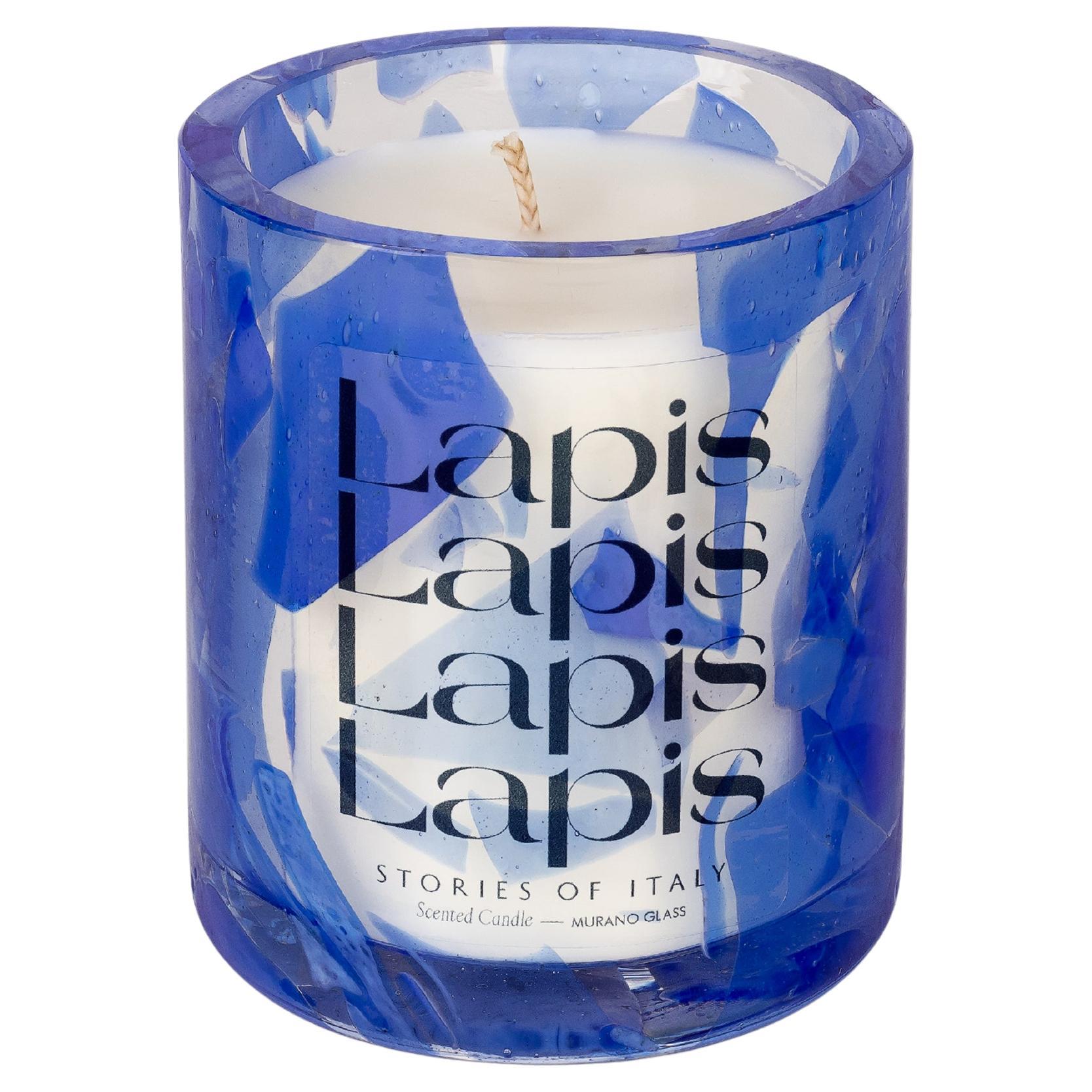 Vela de Lapislázuli Acuarela de Cristal de Murano by Stories Of Italy