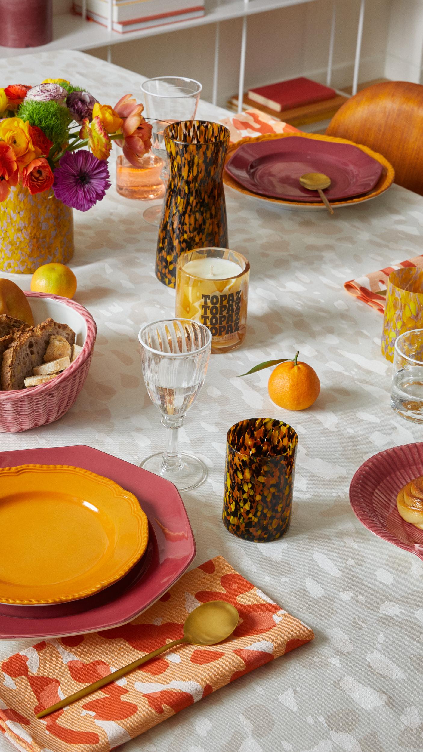 XXIe siècle et contemporain Bougie topaze en verre de Murano par Stories of Italy en vente