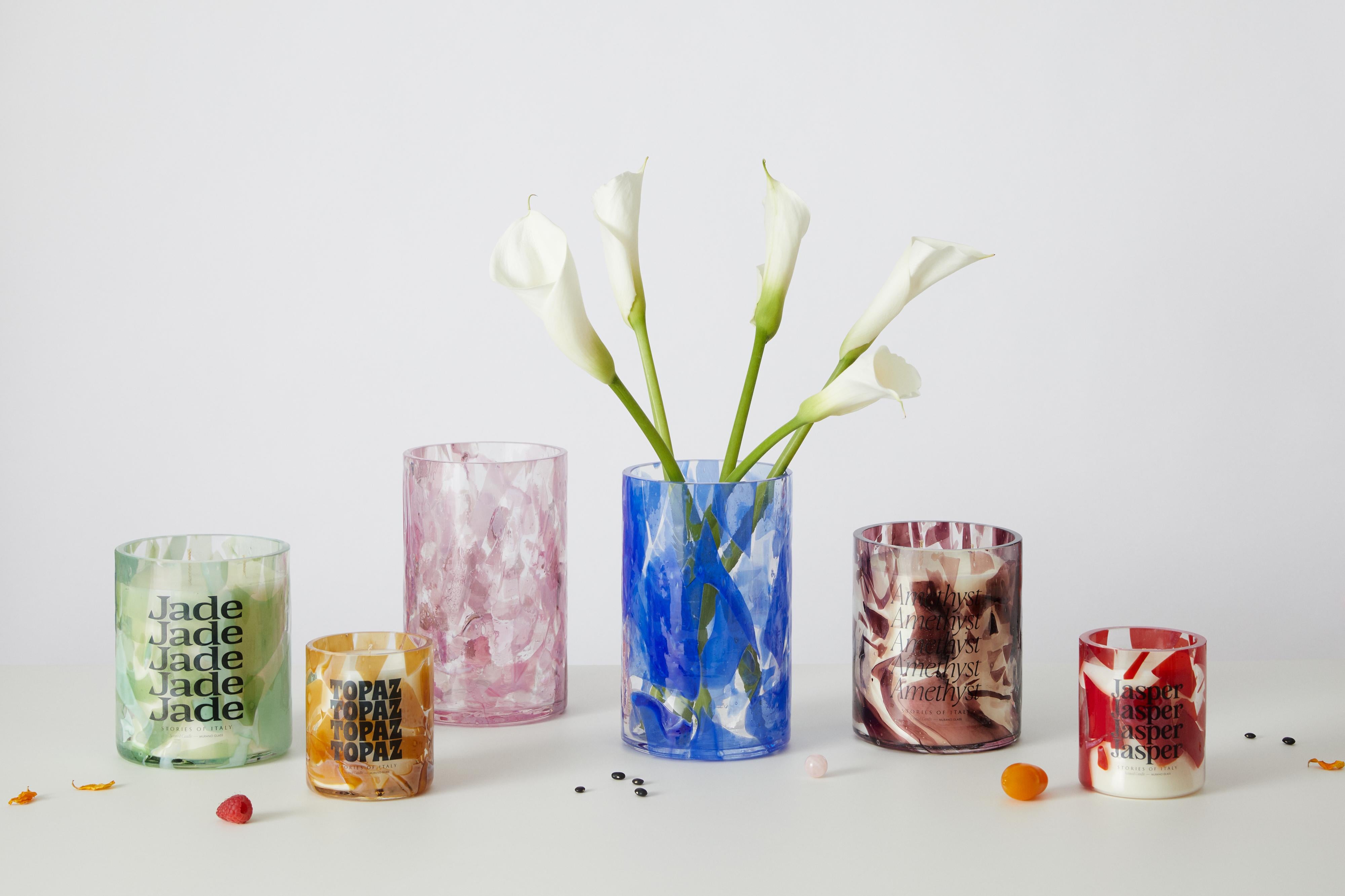 Bougie topaze en verre de Murano par Stories of Italy en vente 1