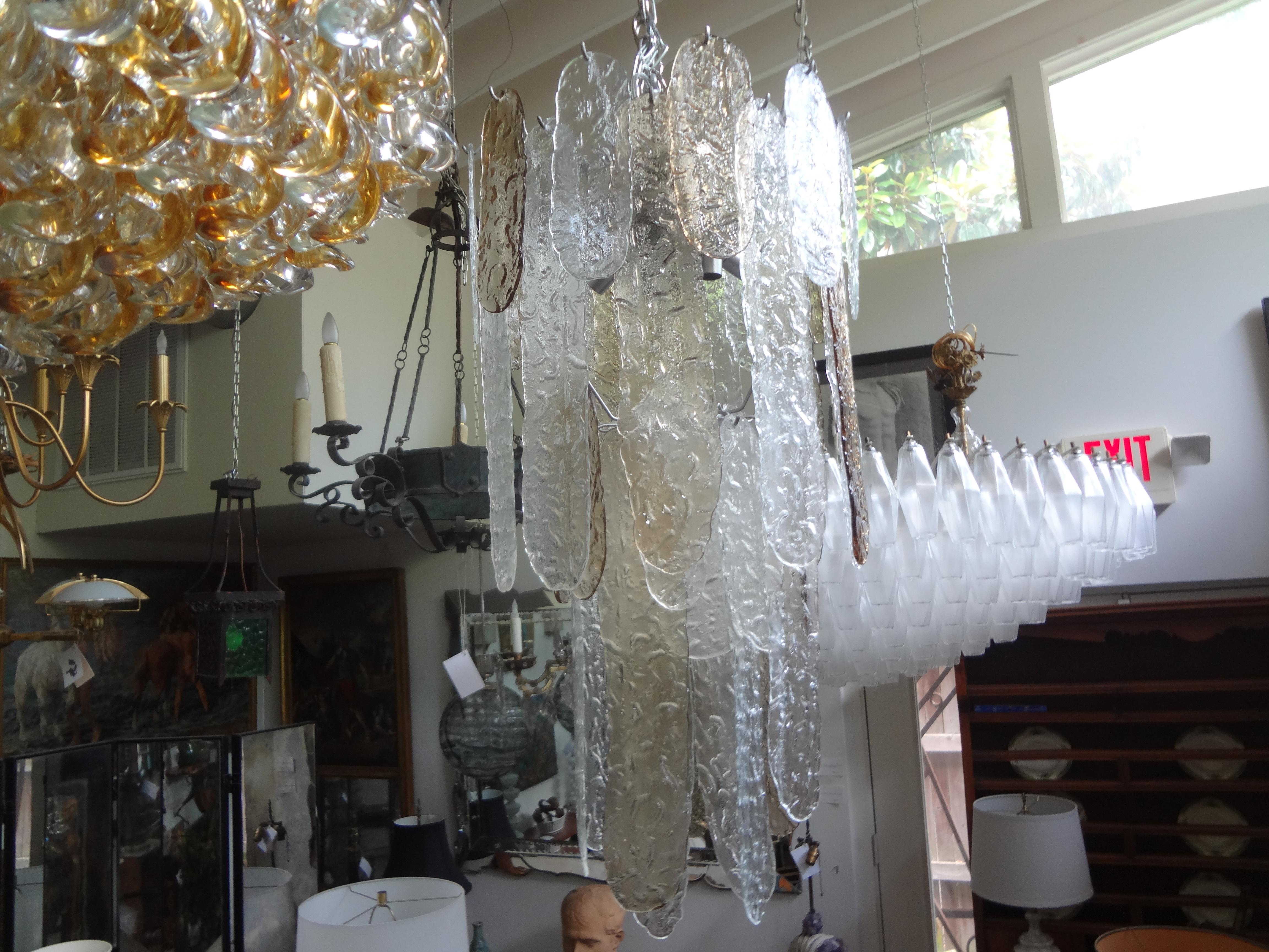 Murano Waterfall Chandelier by Carlo Nason for Mazzega For Sale 1