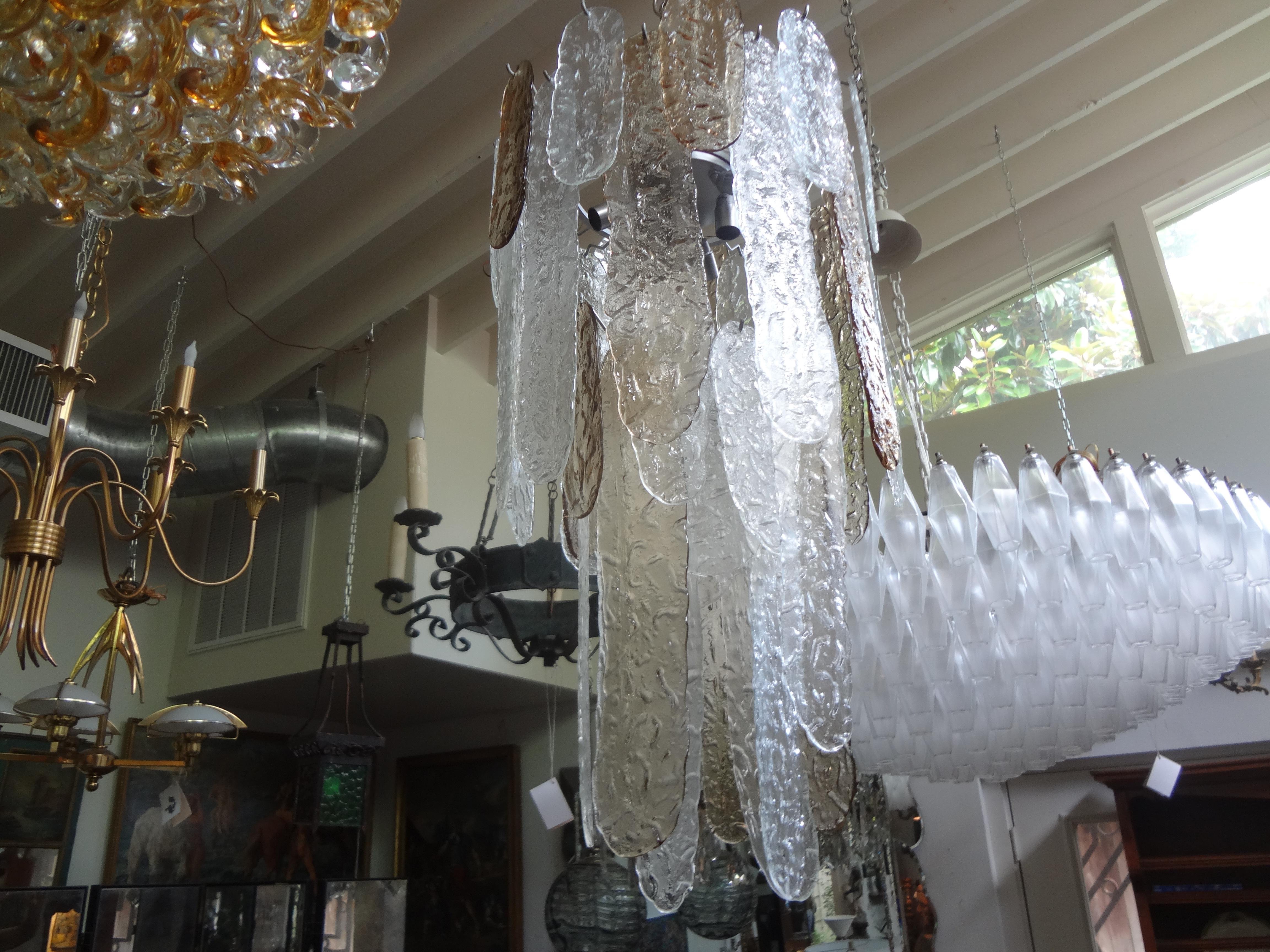 Murano Waterfall Chandelier by Carlo Nason for Mazzega In Good Condition For Sale In Houston, TX