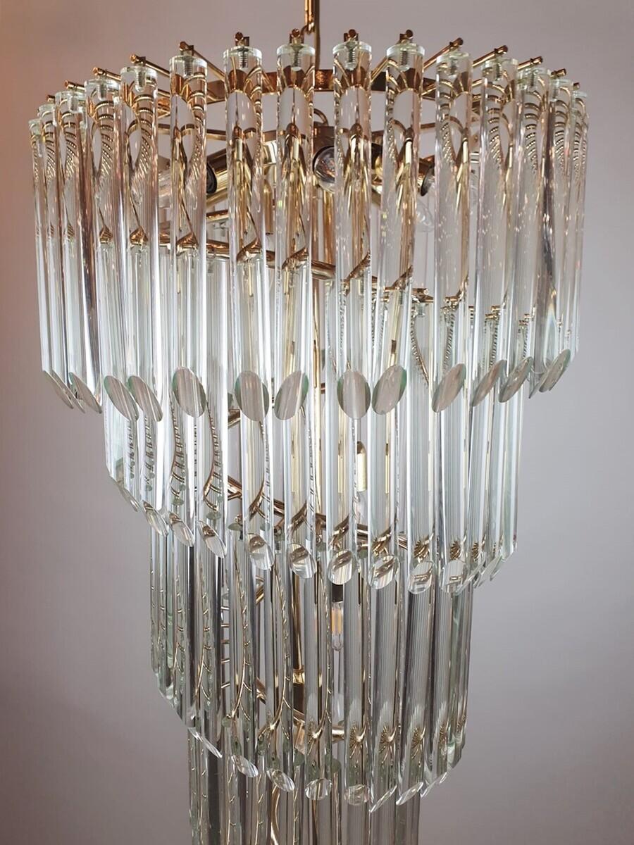 Lampadario a cascata in vetro di Murano in vendita 1