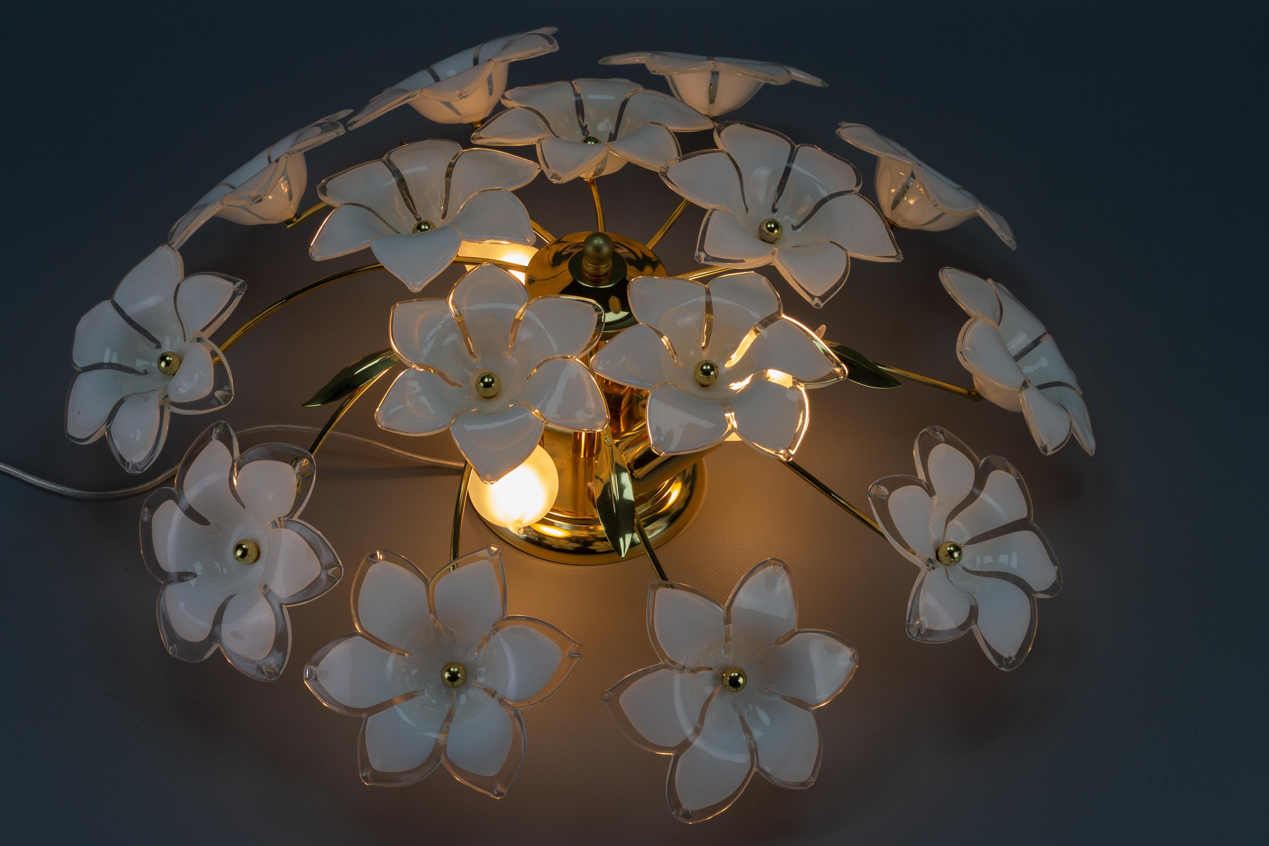 white flower chandelier