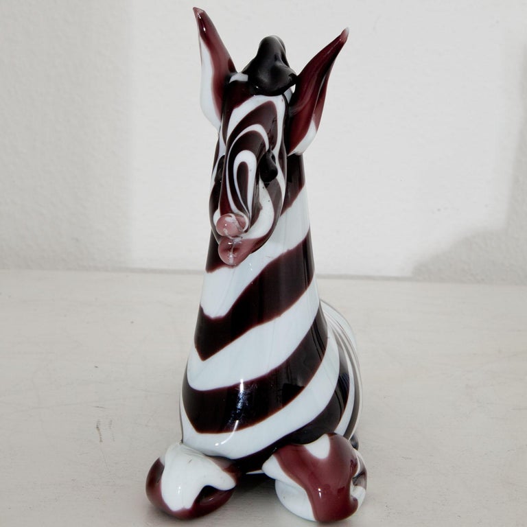 Murano Glass Zebras, Italy, 20th Century For Sale at 1stDibs