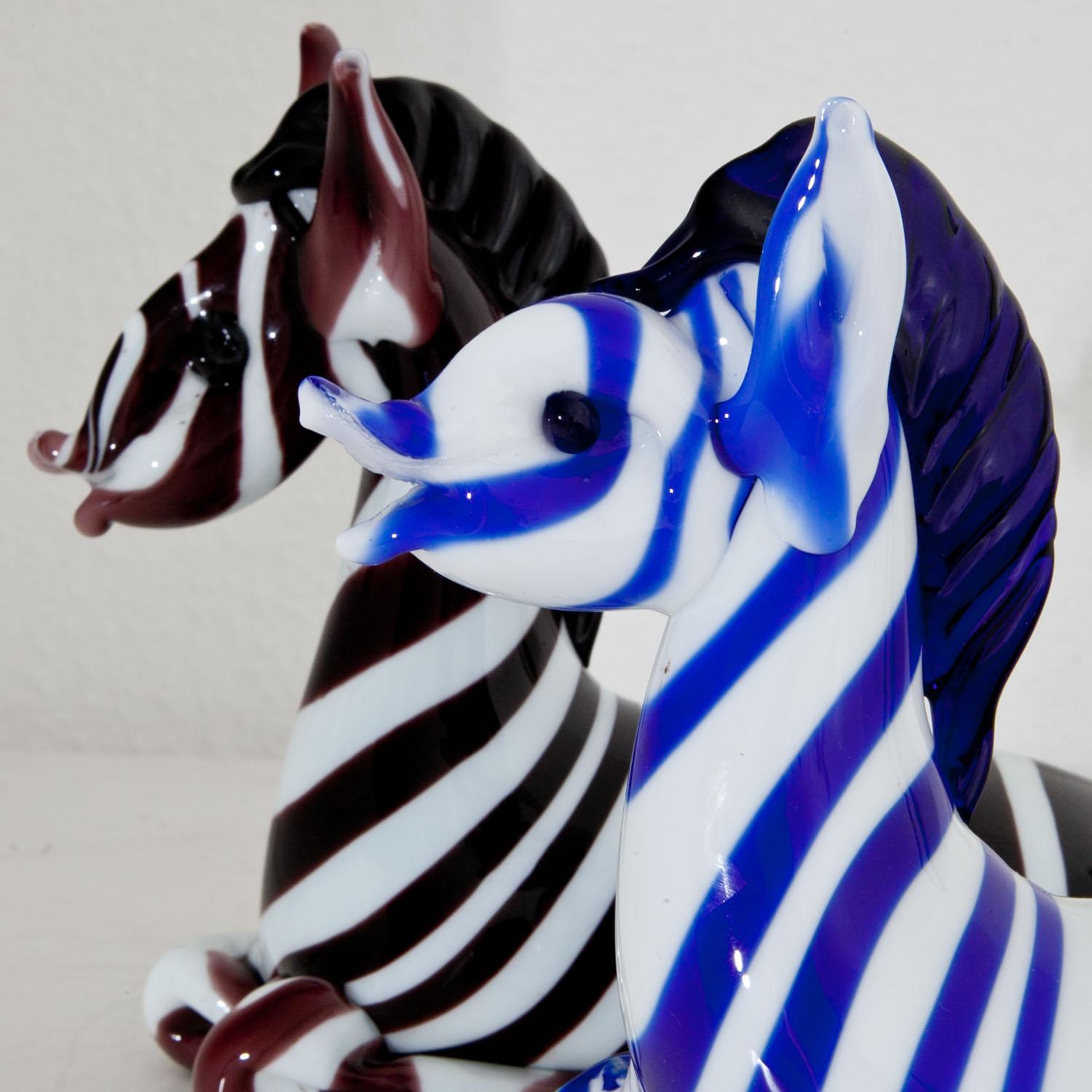 Zebras aus Muranoglas, Italien, 20. Jahrhundert 2