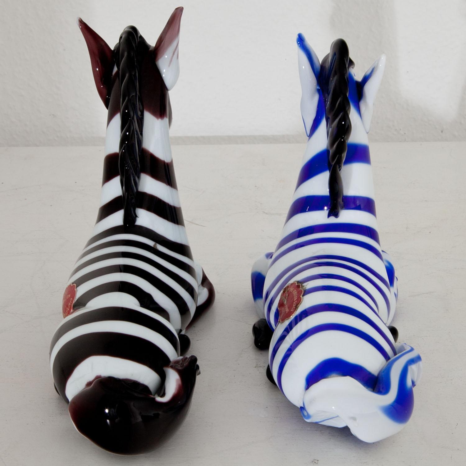 Zebras aus Muranoglas, Italien, 20. Jahrhundert 3