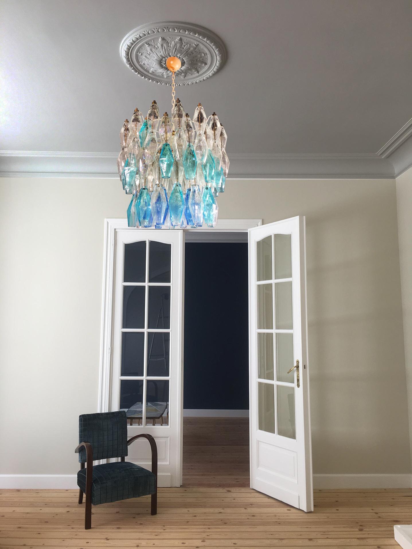 Murano Glasse 133-Colored Poliedri Chandelier 1