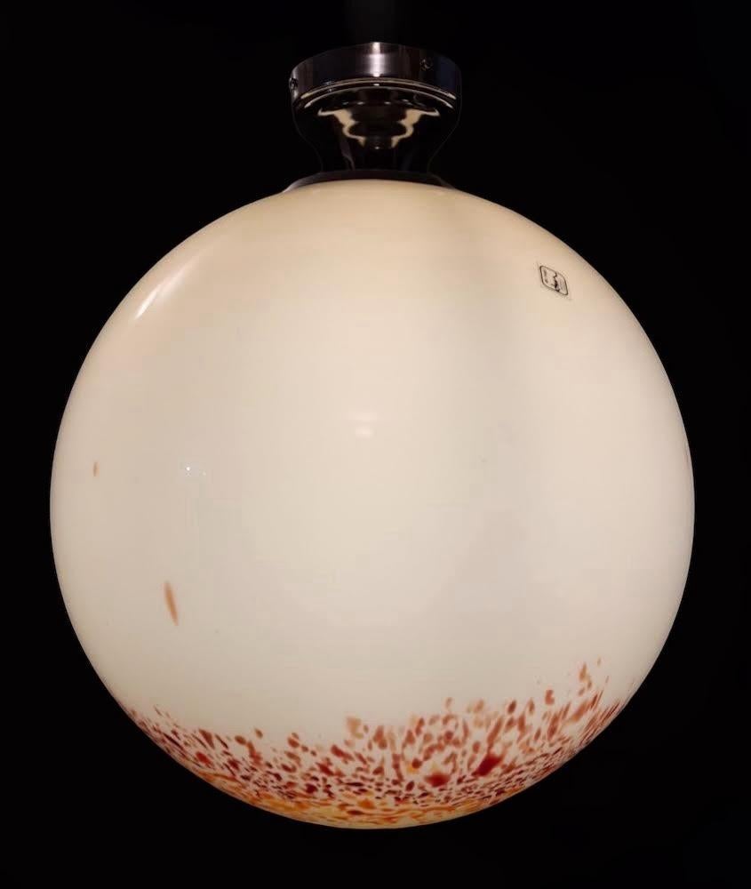 20th Century Murano Globe Pendant by De Majo For Sale