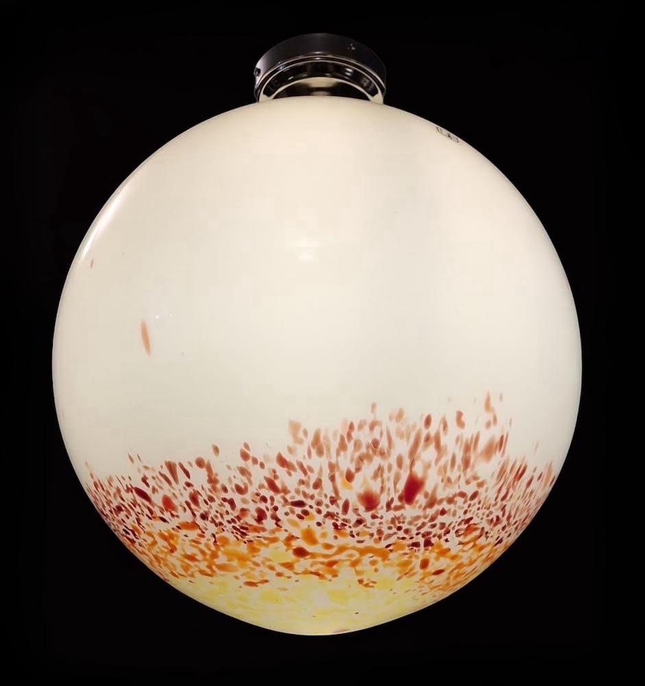 Murano Glass Murano Globe Pendant by De Majo For Sale
