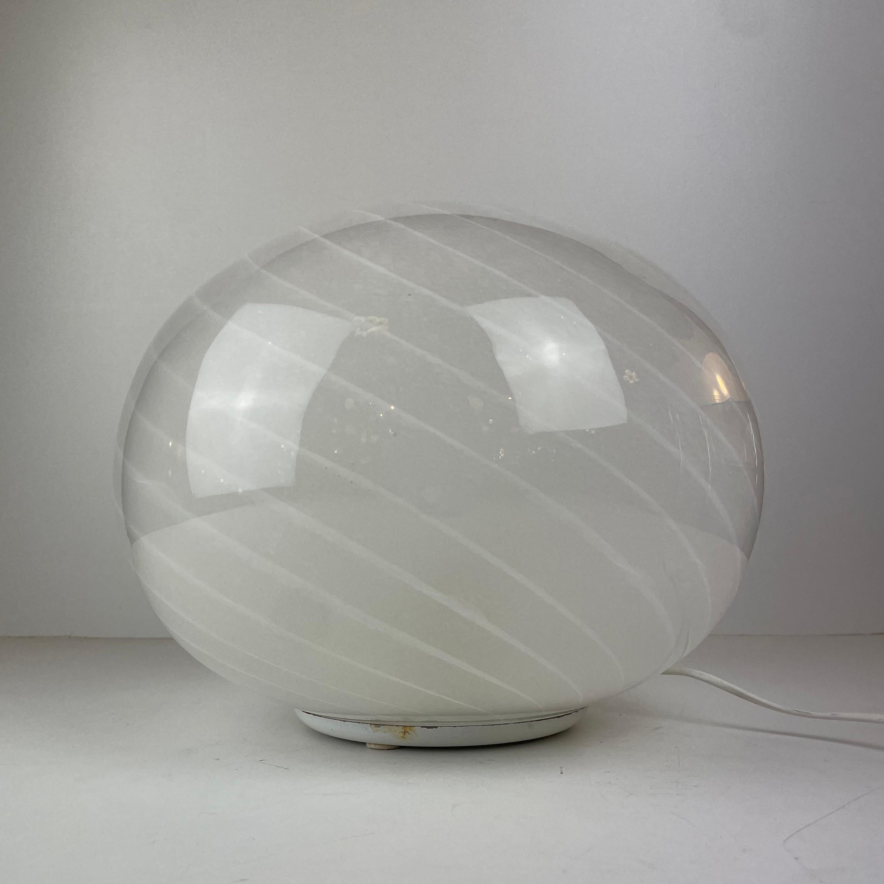 Murano Globe Table Lamp, 1970s For Sale 6