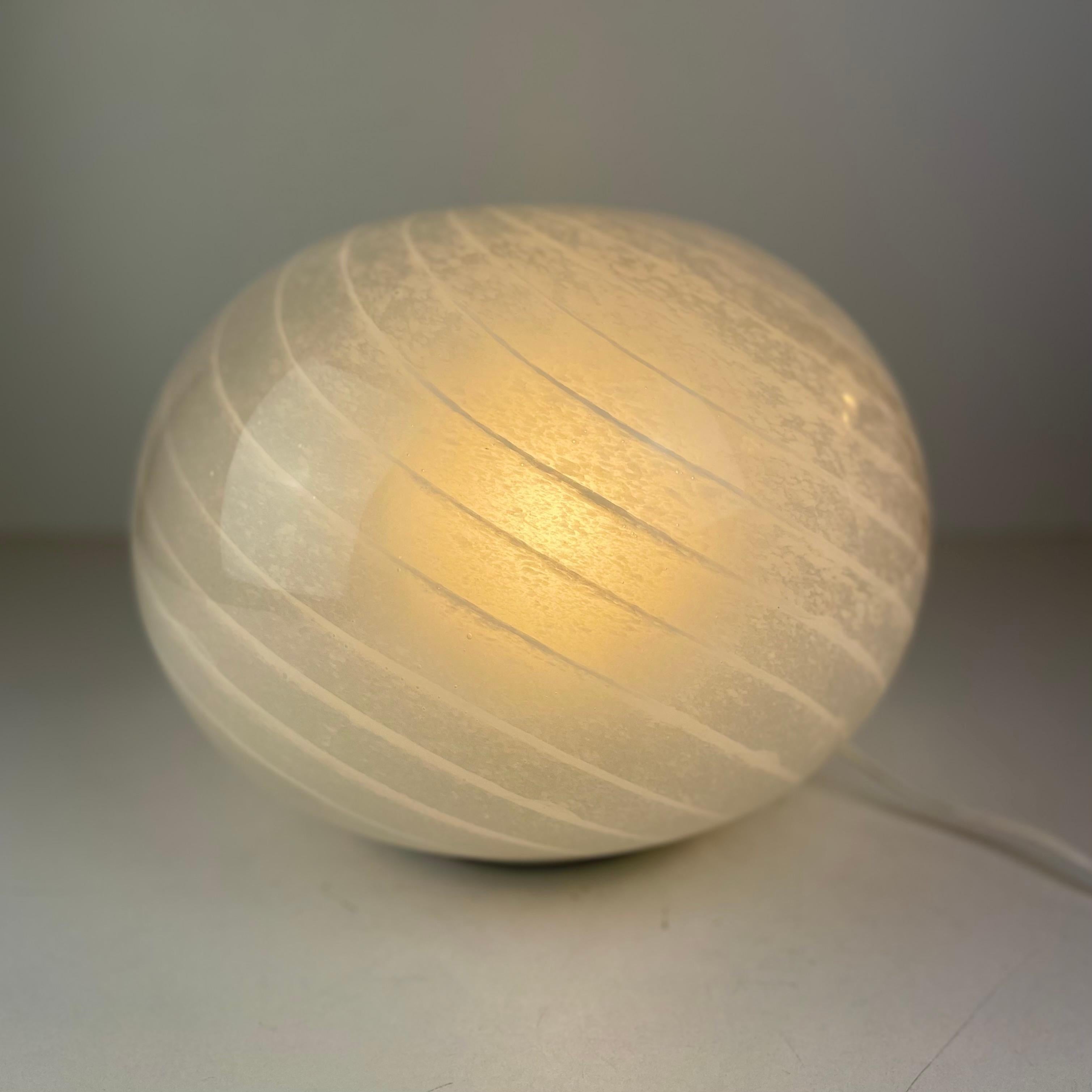 Mid-Century Modern Murano Globe Table Lamp, 1970s For Sale