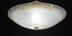 Murano Gold and Trasparent Ceiling Light, 1970