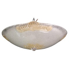 Murano Gold and Trasparent Ceiling Light, 1970