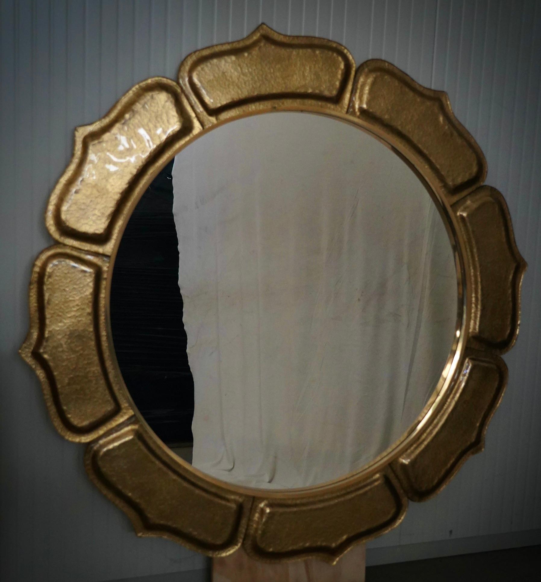 Murano Gold Kunstglas und Messing Italienische Konsole / Wandspiegel, 2020 (Moderne der Mitte des Jahrhunderts) im Angebot