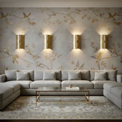 Murano Gold Art Glass Mid-Century Wall Light and Sconces, 2020