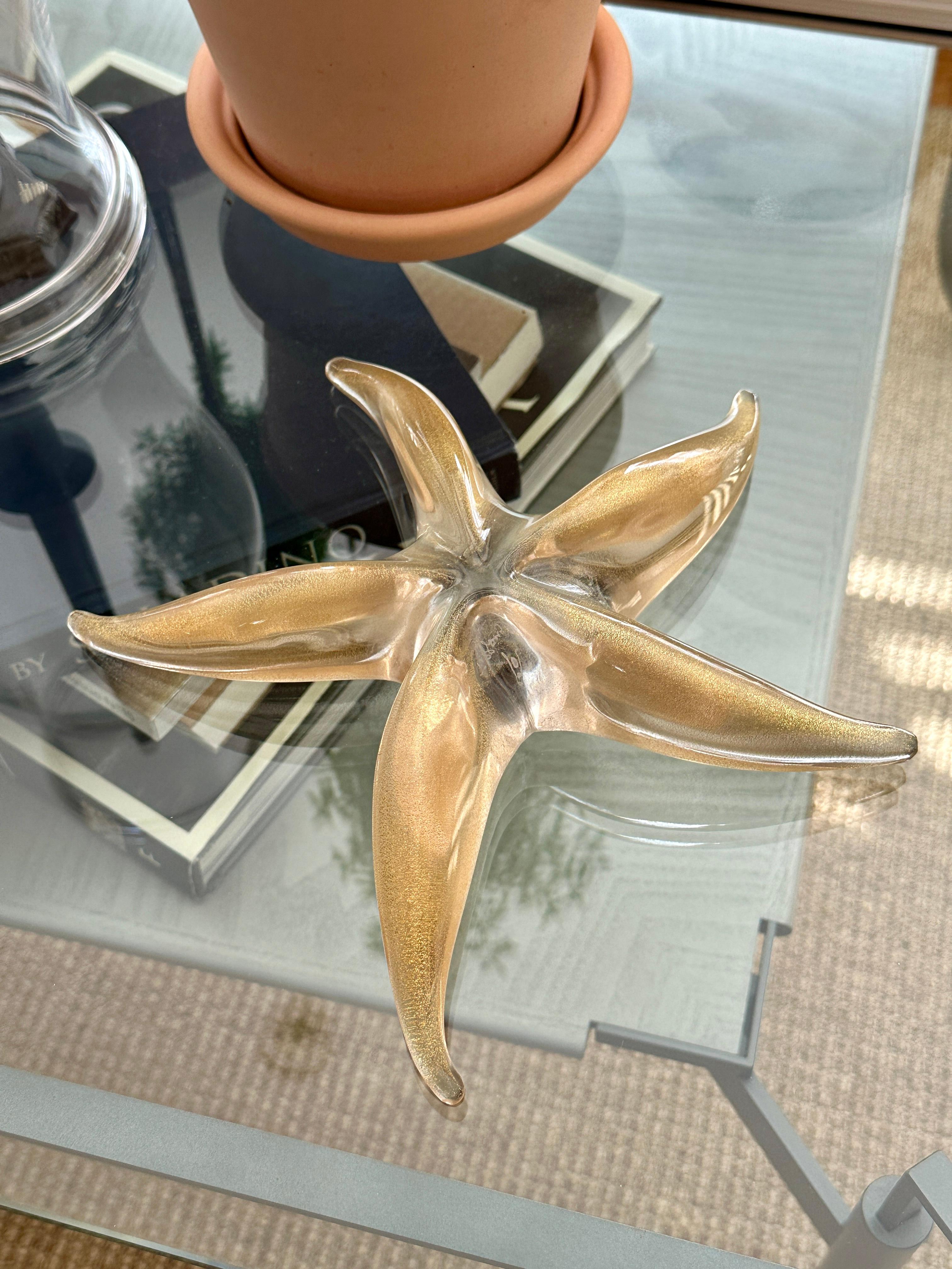 Estrella de mar de Murano dorada Fleck Diseñada por Elsa Peretti para Tiffany & Company Minimalista