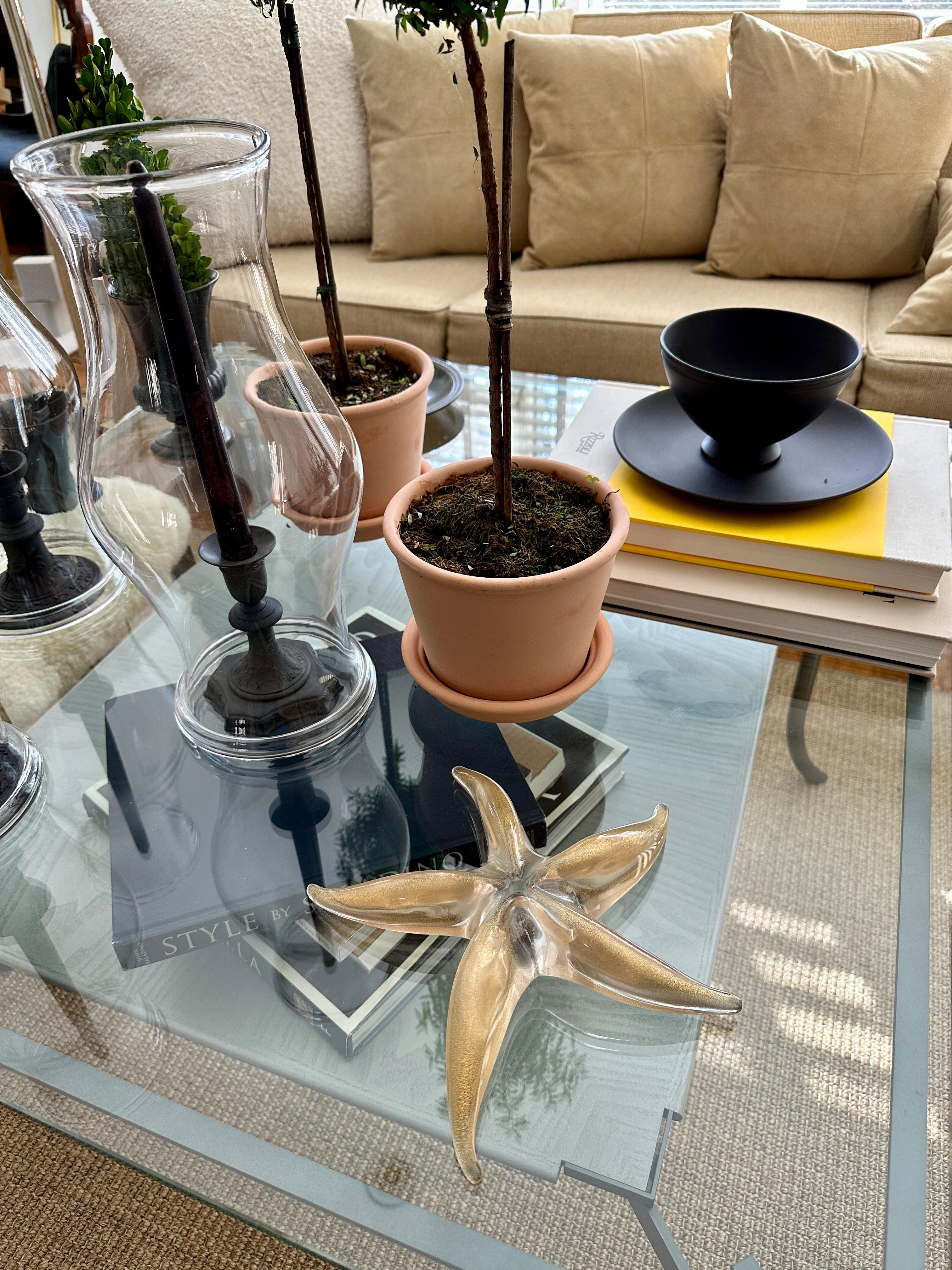 Estrella de mar de Murano dorada Fleck Diseñada por Elsa Peretti para Tiffany & Company finales del siglo XX