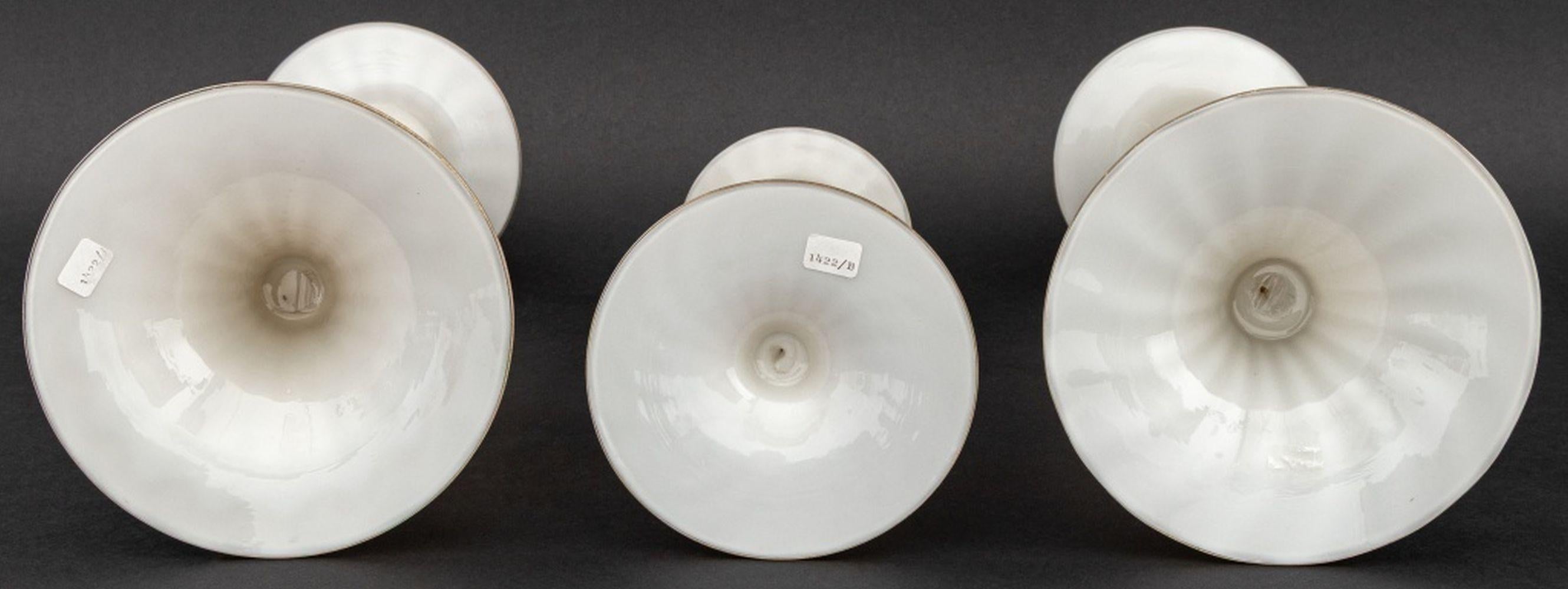 Murano Gold-Flecked Glass Candlesticks, 3 For Sale 1