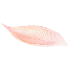 Murano Gold Flecked Shell Pink Leaf Catchall