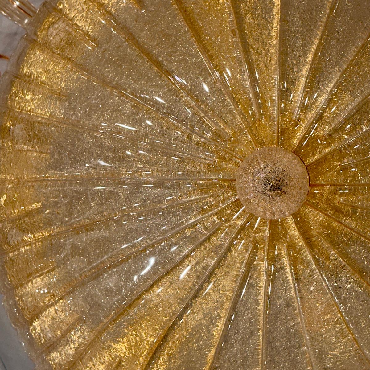 Lampadario in vetro oro di Murano in vendita 6