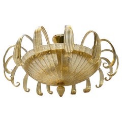 Lampadario in vetro oro di Murano