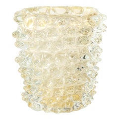 Vaso "Rostrate" in vetro dorato di Murano
