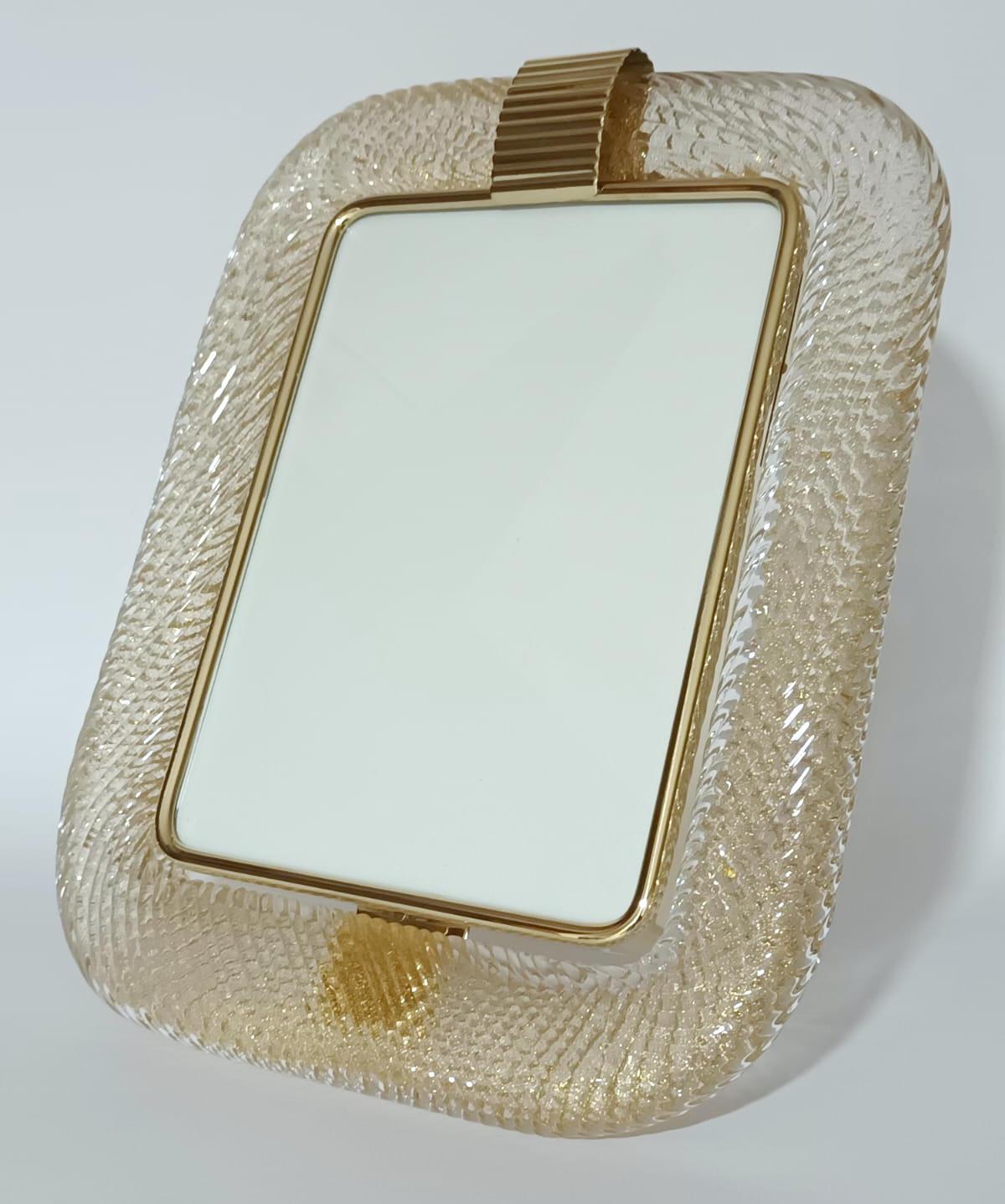 Mid-Century Modern Murano Gold Photo Frame by Barovier e Toso, 4 Available For Sale