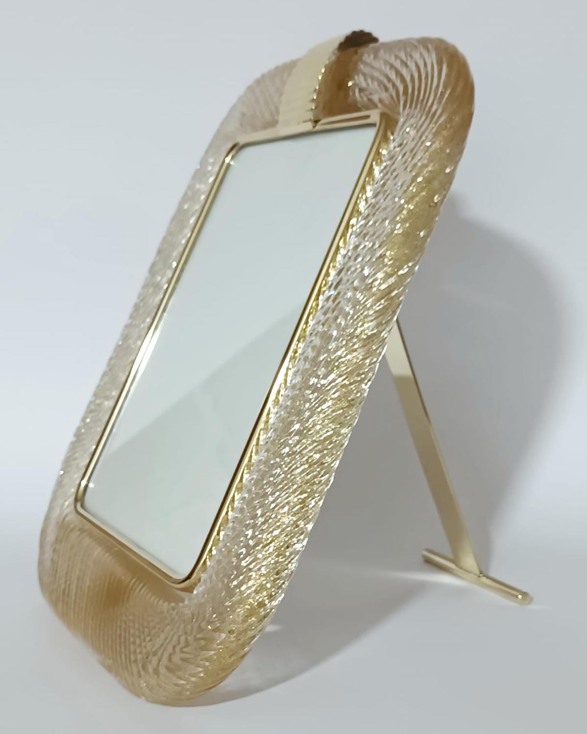 Italian Murano Gold Photo Frame by Barovier e Toso, 4 Available For Sale