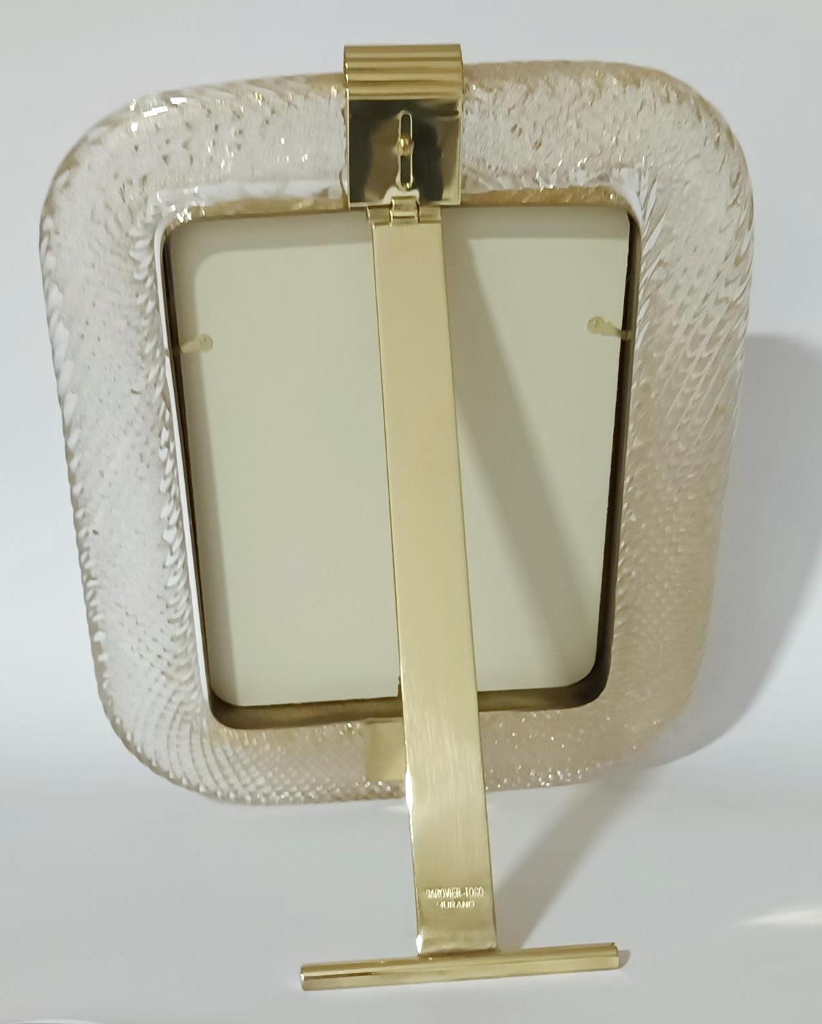 Murano Gold Photo Frame by Barovier e Toso, 4 Available In Good Condition For Sale In Los Angeles, CA