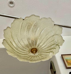 Murano Gold Rugiadoso Glass Semi Flush Mount Ceiling Light
