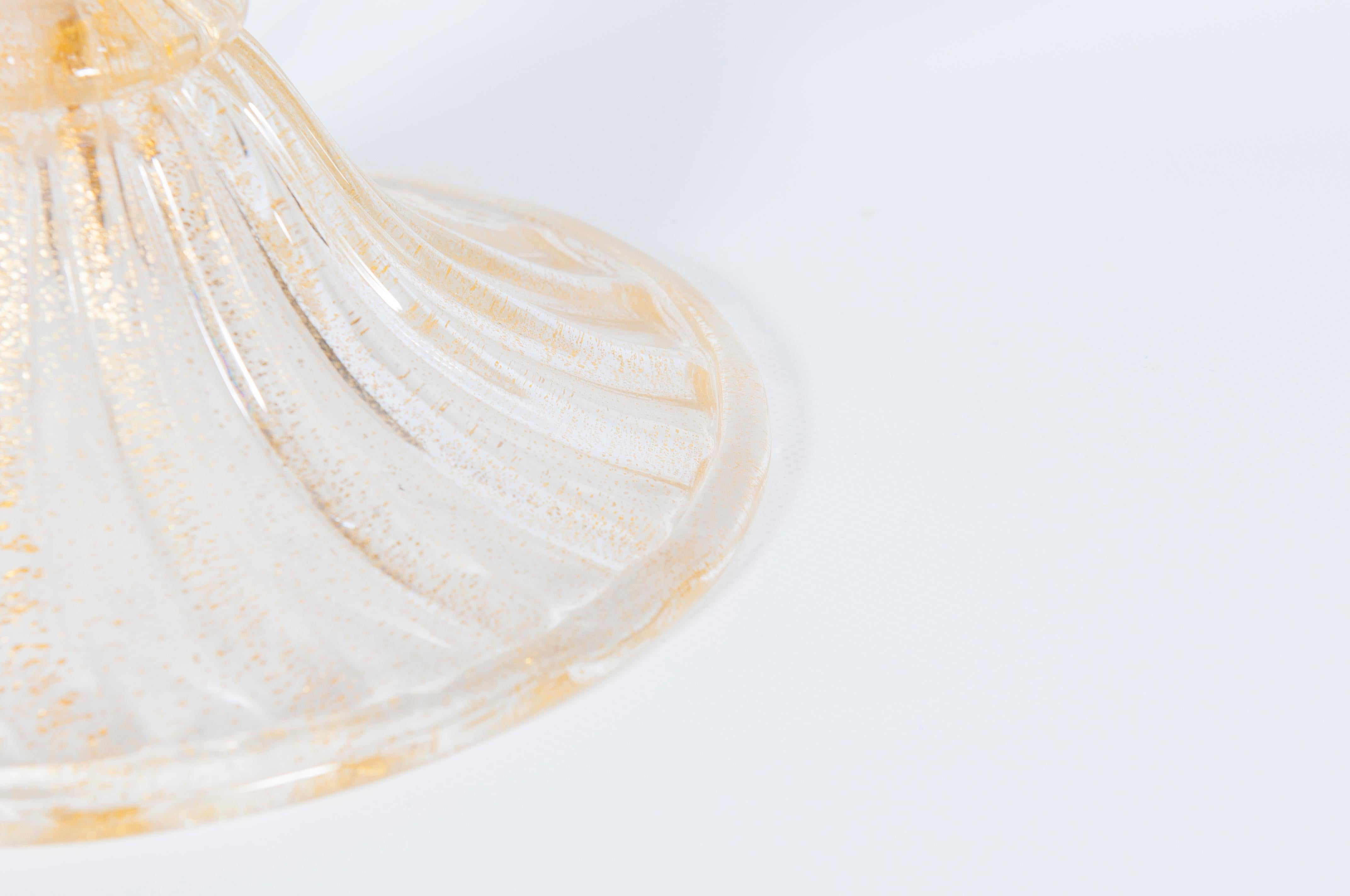 Lampe de table en or de Murano par Giovanni Dalla Fina, circa 1970 en vente 9