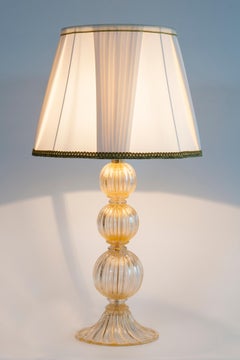 Murano Gold Table Lamp by Giovanni Dalla Fina, Circa 1970s