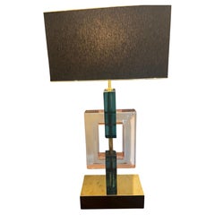 Tischlampen im Mid-Century-Modern-Stil aus Muranoglas und Messing, Italien, 1960er Jahre
