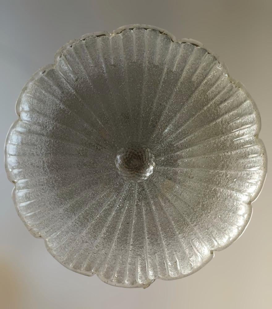 Blown Glass Murano Graniglia Flush Mount, 2 Available For Sale