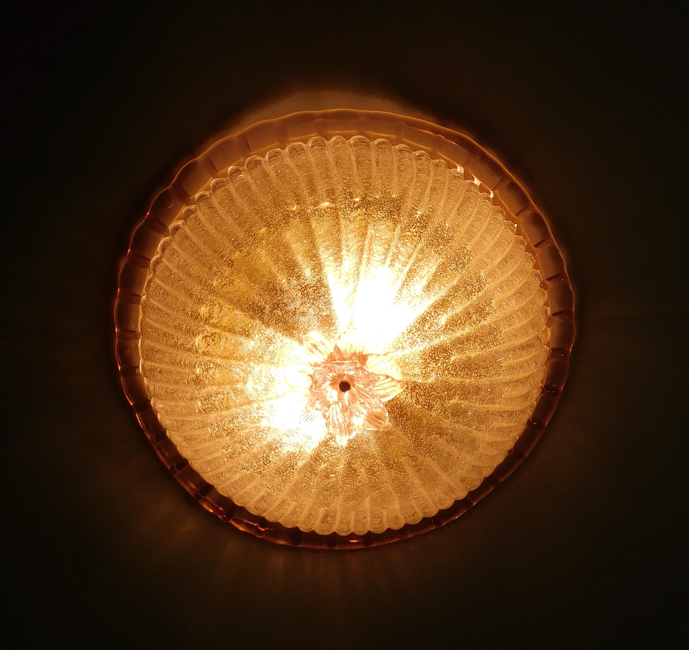 20th Century Murano Graniglia Flush Mount, 3 Available For Sale