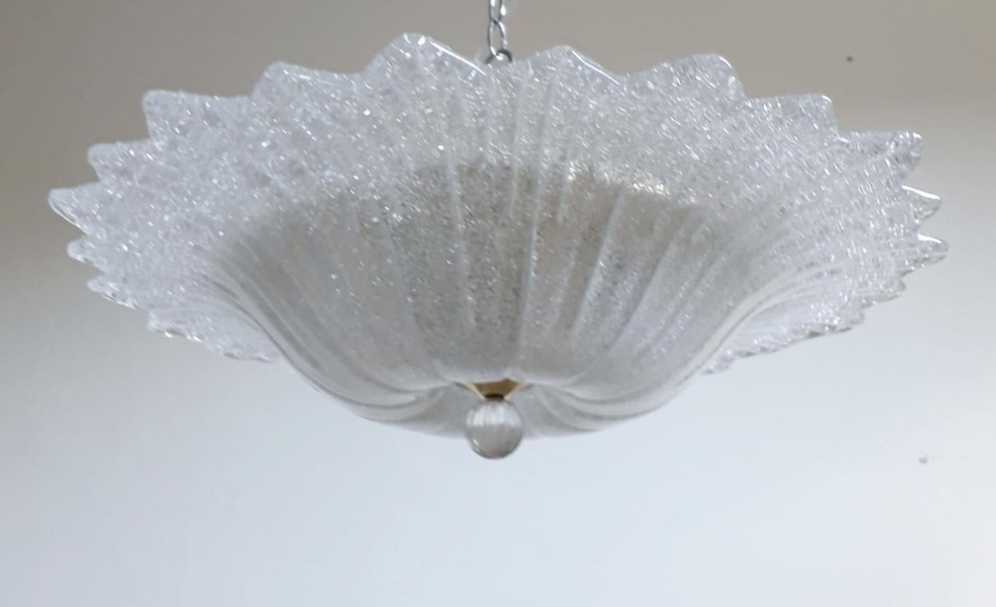 Mid-Century Modern Murano Graniglia Flush Mount For Sale