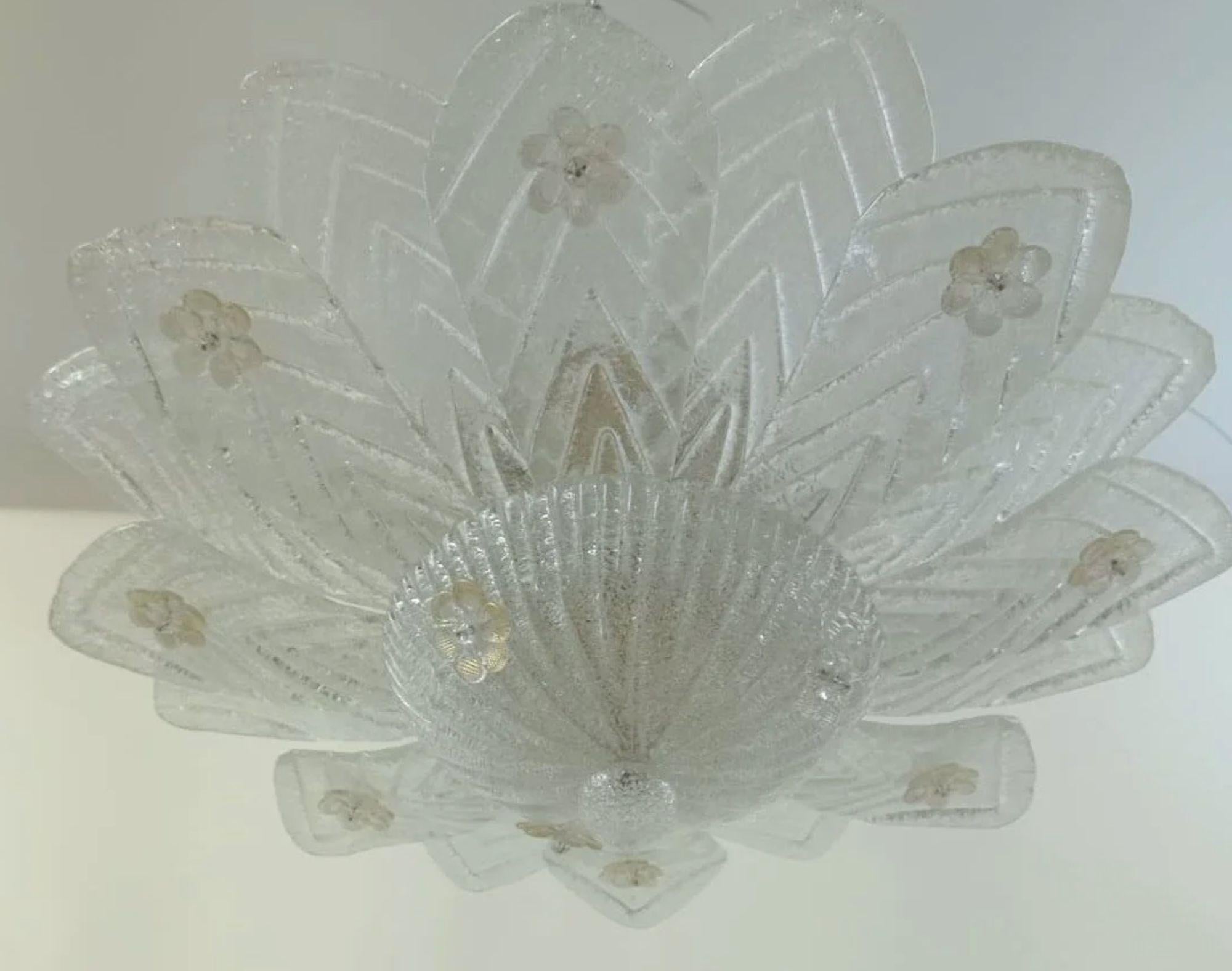 italien Monture affleurante en verre Murano Graniglia - Italie, vers les années 1960. en vente