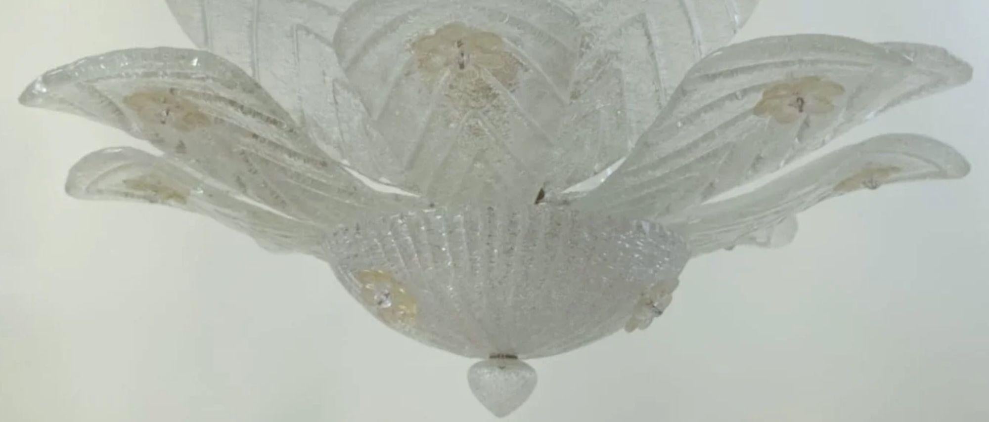 Milieu du XXe siècle Monture affleurante en verre Murano Graniglia - Italie, vers les années 1960. en vente