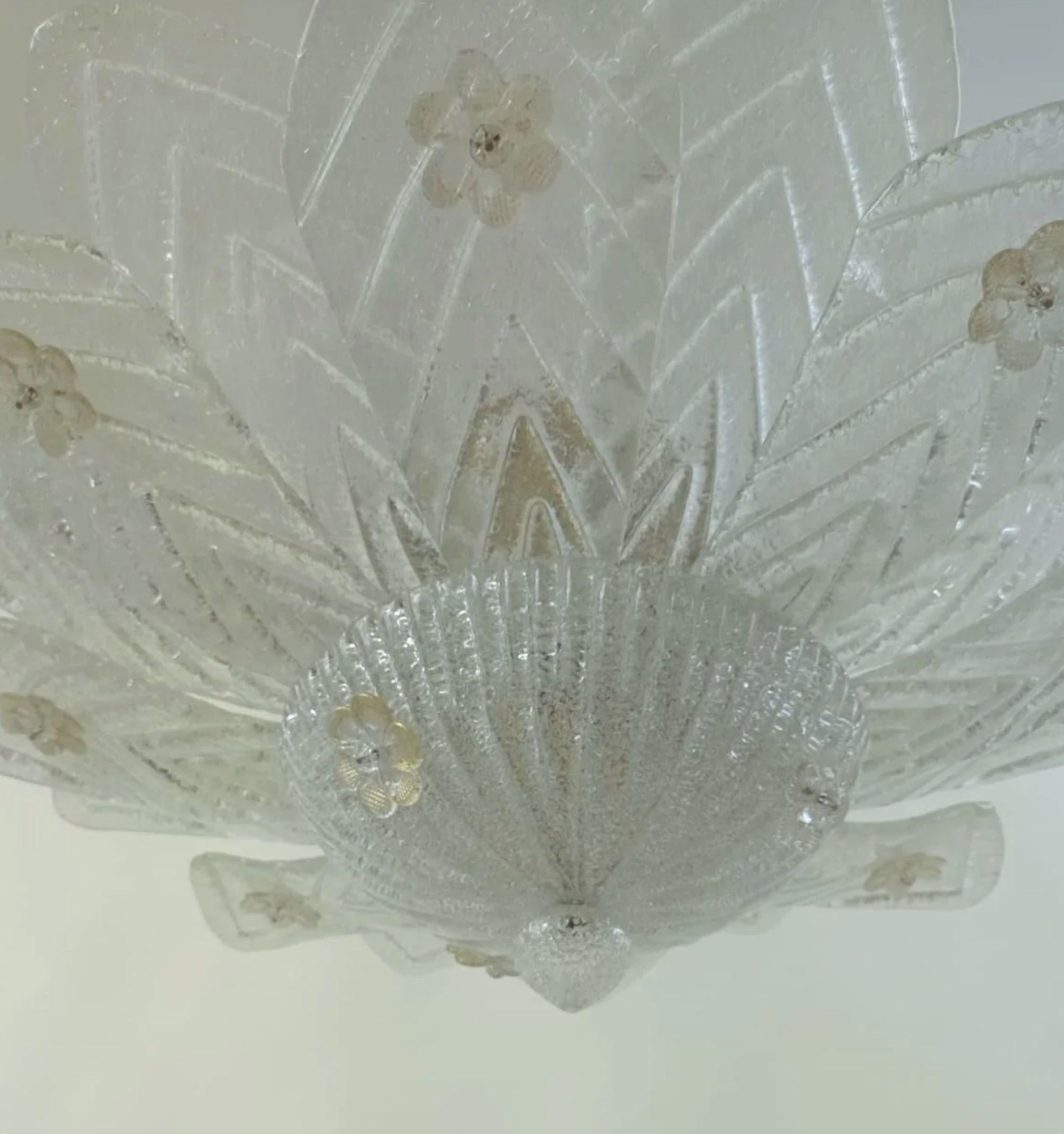 Monture affleurante en verre Murano Graniglia - Italie, vers les années 1960. en vente 1